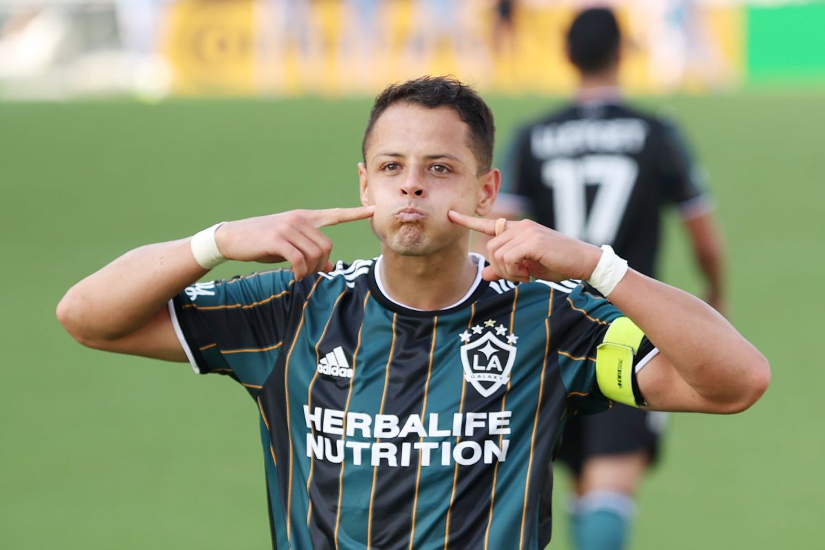 Javier 'Chicharito' Hernández celebra con el LA Galaxy.