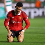 Cristiano Ronaldo en juego de Europa League del Manchester United ante el Omonia Nicosia.