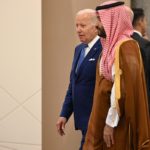 El presidente Joe Biden en su reunión en julio con el príncipe Mohammed bin Salman.