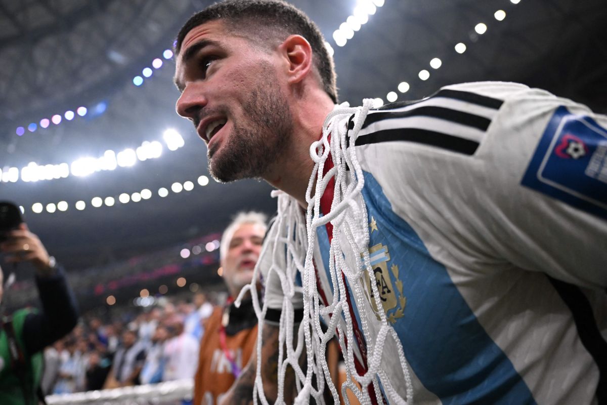 Rodrigo De Paul en Qatar 2022 con Argentina. 