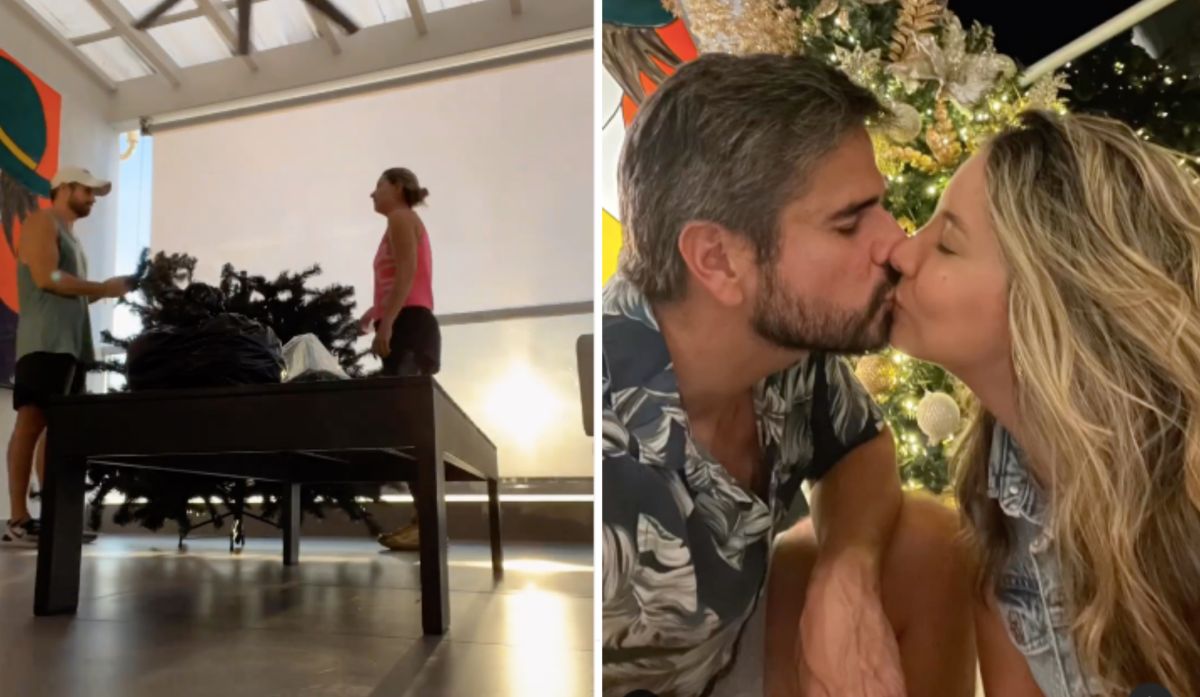 Daniella Álvarez y Daniel Arenas presumen su árbol por Navidad