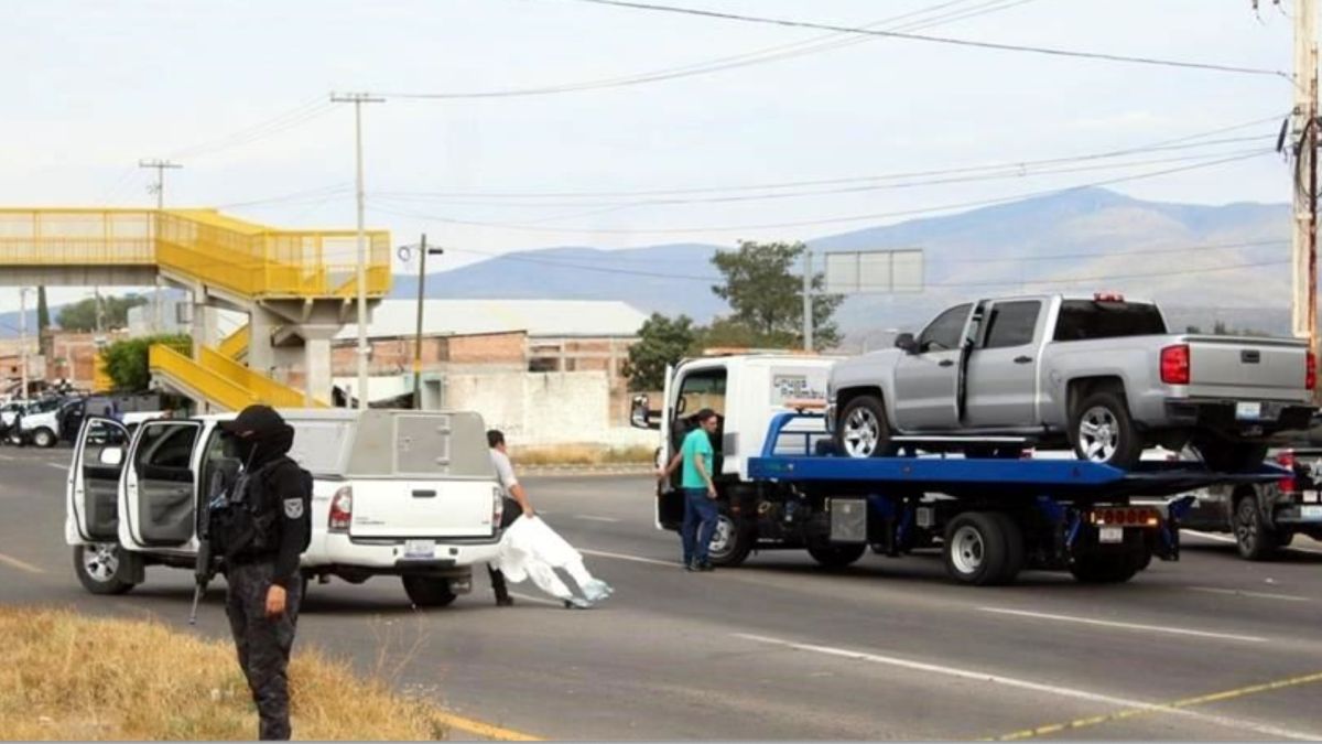 Escena del enfrentamiento en el que murieron seis personas el pasado 20 de noviembre en Celaya.