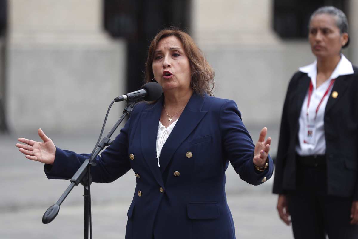 Dina Boluarte, presidenta de Perú.