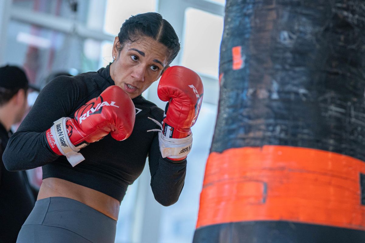 Amanda Serrano entrenando en Nueva York.