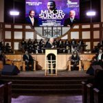 El presidente Joe Biden en la iglesia bautista Ebenezer en Atlanta, Georgia.