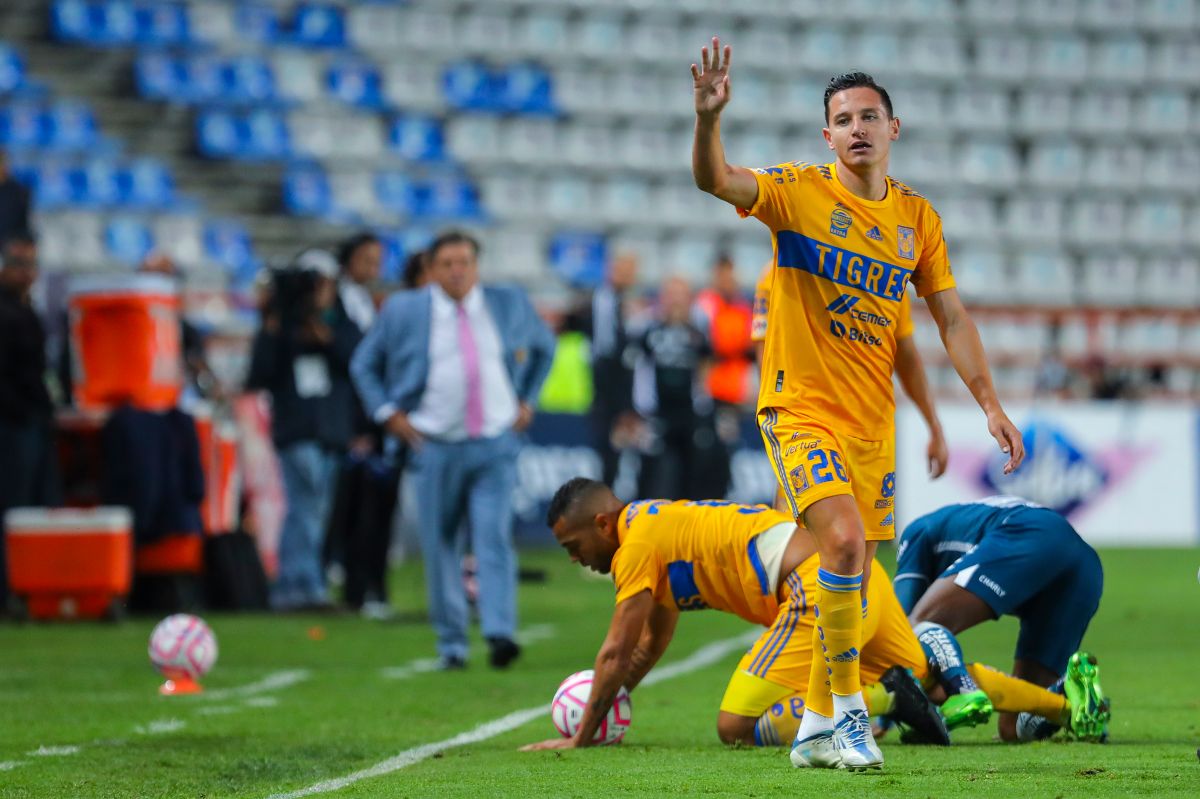 Florian Thauvin durante un partido de Tigres UANL en el Apertura 2022. 