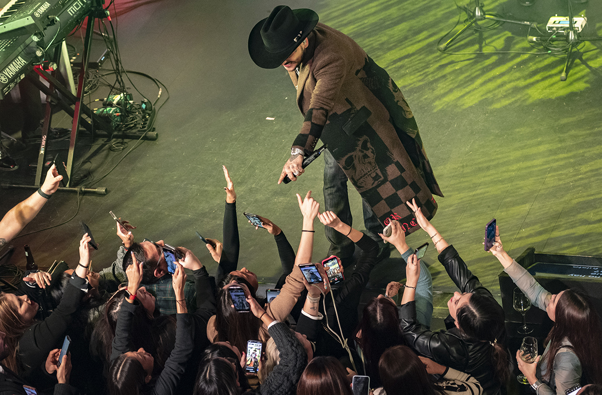 Christian Nodal en su show case en Madrid