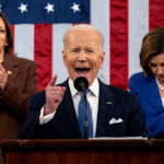 Joe Biden en su primer discurso del Estado de la Unión.