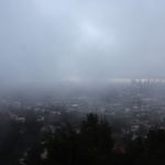 Una vista de Los Ángeles la tarde del 24 de febrero de 2023 en plena tormenta invernal.