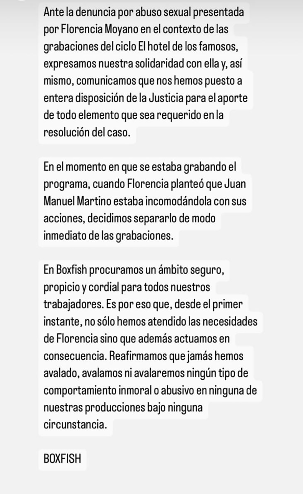 Comunicado de la productora de 'El Hotel de los Famosos' sobre el supuesto abuso sexual