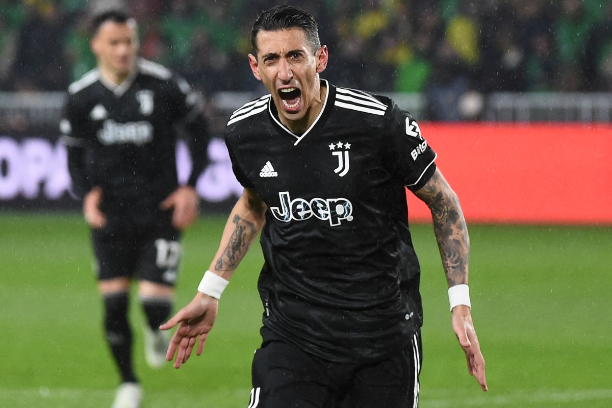 Ángel Di María, celebrando gol con Juventus.