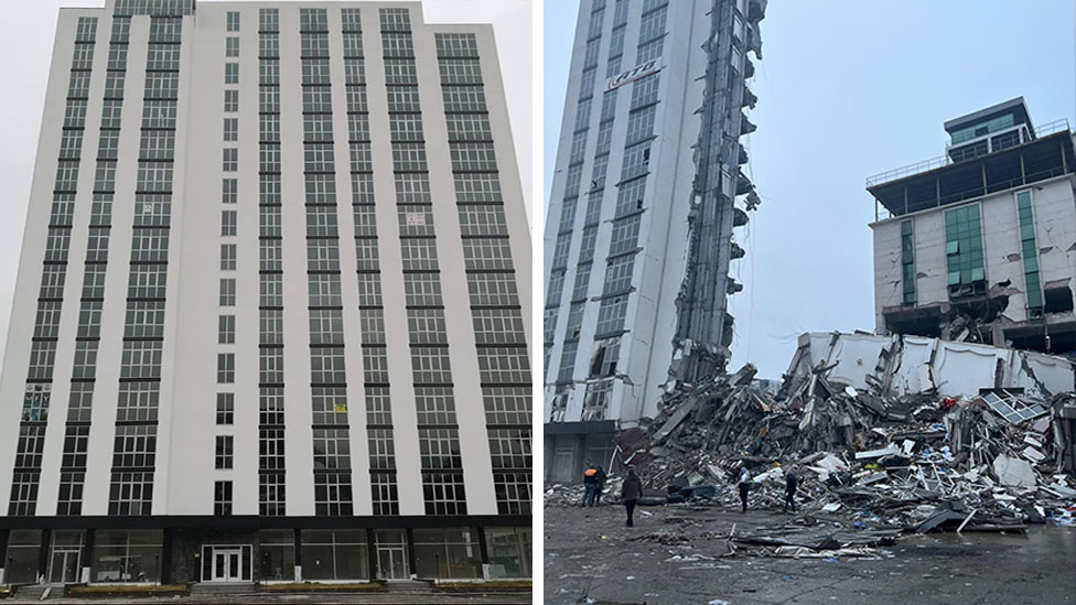 Antes y después: un bloque de apartamentos de reciente construcción en Iskanderun