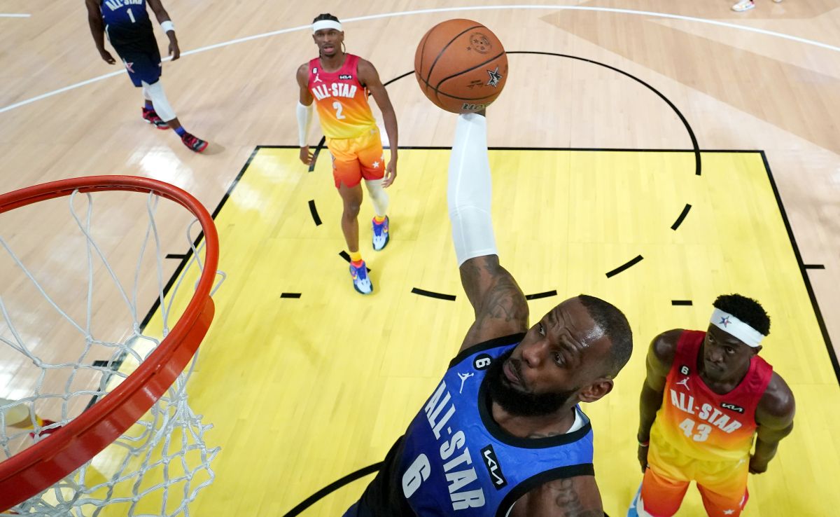 LeBron James durante el NBA All Star Game. 