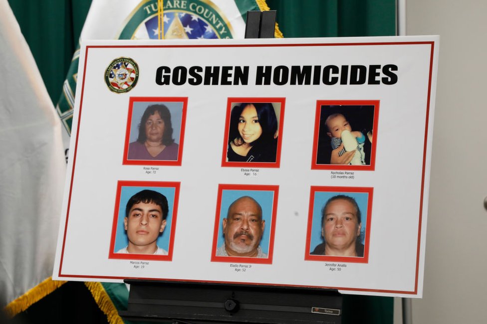 Fotos de las víctimas del crimen de Goshen, California, el 16 de enero de 2023.
