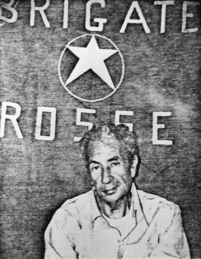 Aldo Moro secuestrado por las Brigadas Rojas.