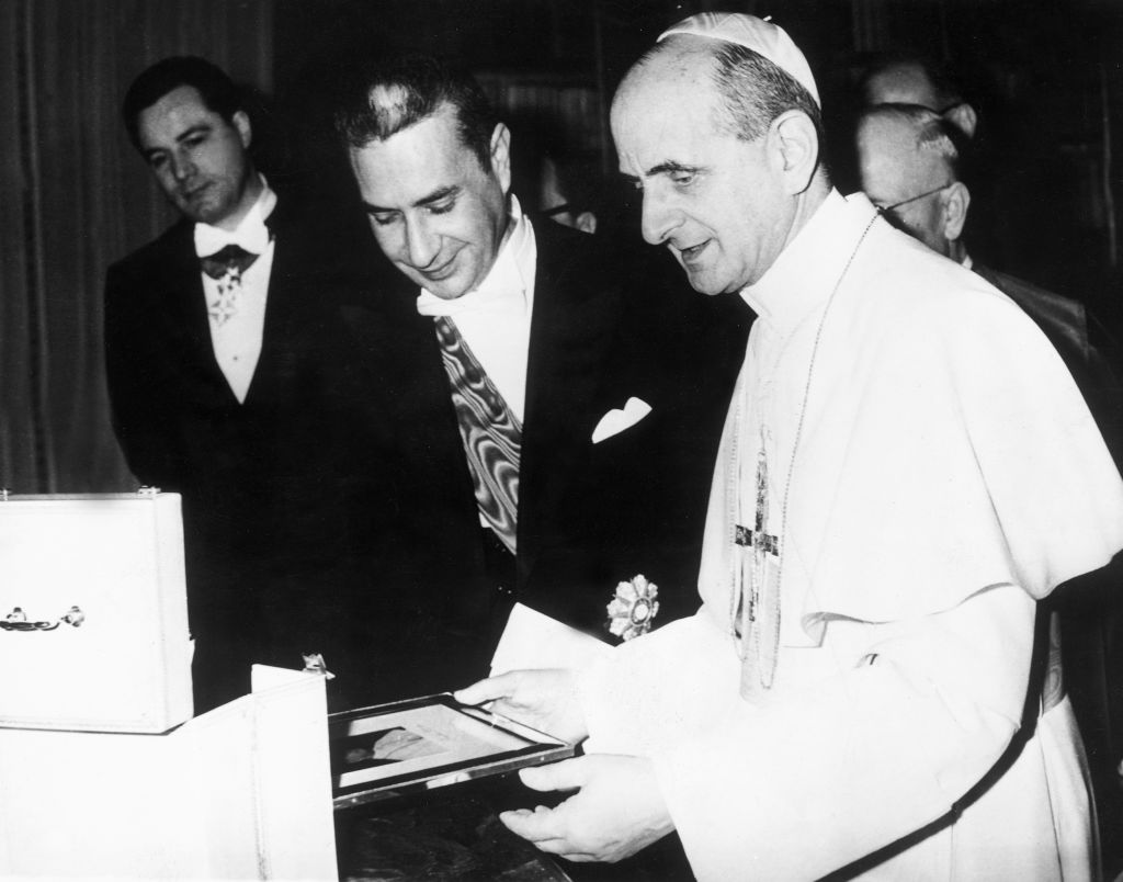 Aldo Moro y Pablo VI.