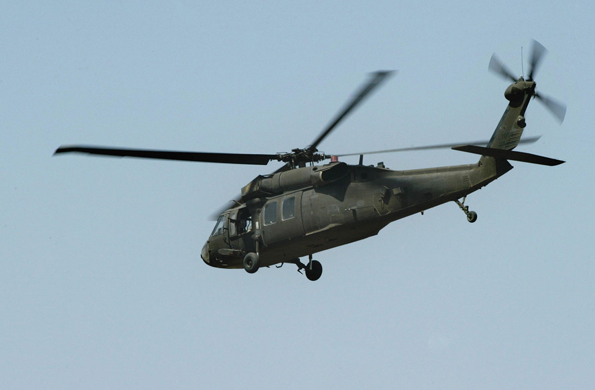 Helicóptero Black Hawk del ejército de Estados Unidos.