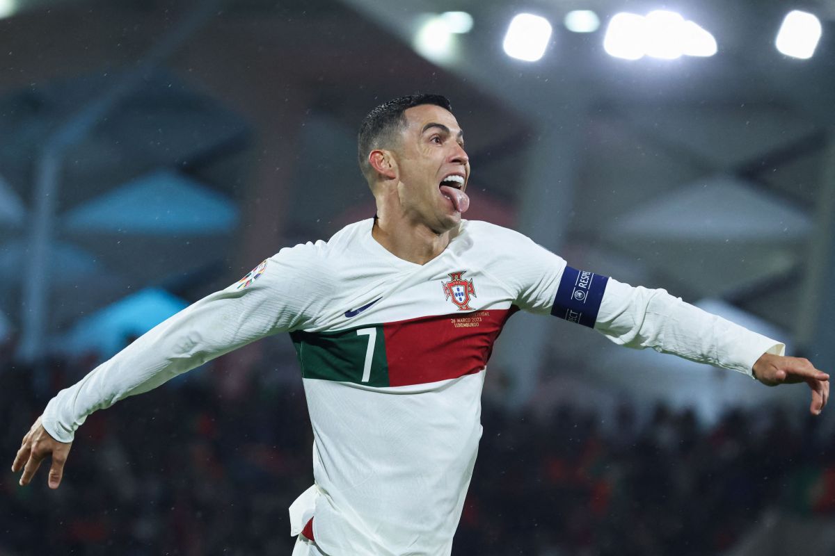 Cristiano Ronaldo con la Selección de Portugal ante Luxemburgo.