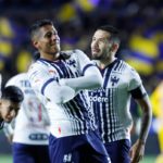 Monterrey celebra el gol contra Tigres en el Clásico Regio.