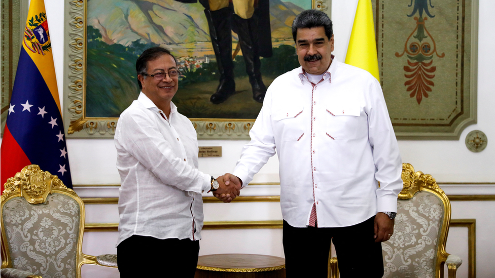 Gustavo Petro y Nicolás Maduro