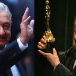 Andrés Manuel López Obrador se despide de Ignacio López Tarso.