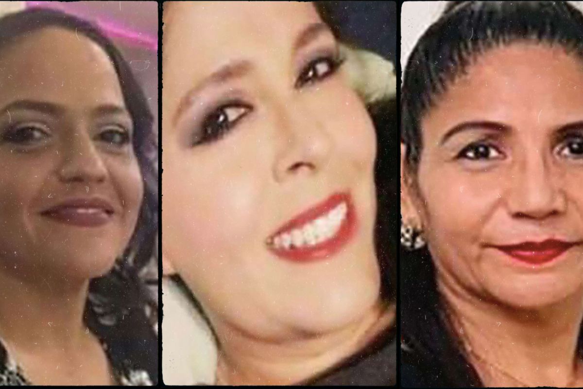 De izquierda a derecha están las hermanas Maritza Ríos, Marina Ríos y su amiga, Dora Sáenz.