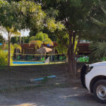 Autoridades mexicanas inspeccionan balneario en Guanajuato tras asesinato de siete personas.