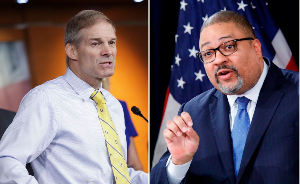 El congresista republicano Jim Jordan y el fiscal de Manhattan, Alvin Bragg.