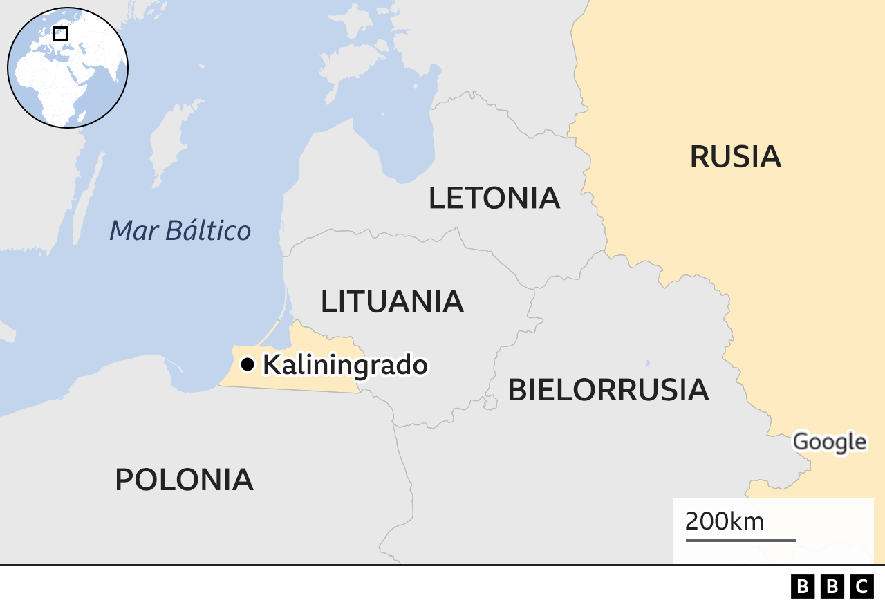 Mapa de Kaliningrado