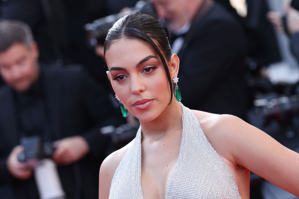 Georgina Rodríguez, mujer de Cristiano Ronaldo en la alfombra roja del Festival de Cannes.