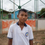Marcelo Jesús Gouriyú, un alumno venezolano de 13 años que va a la escuela en Colombia.